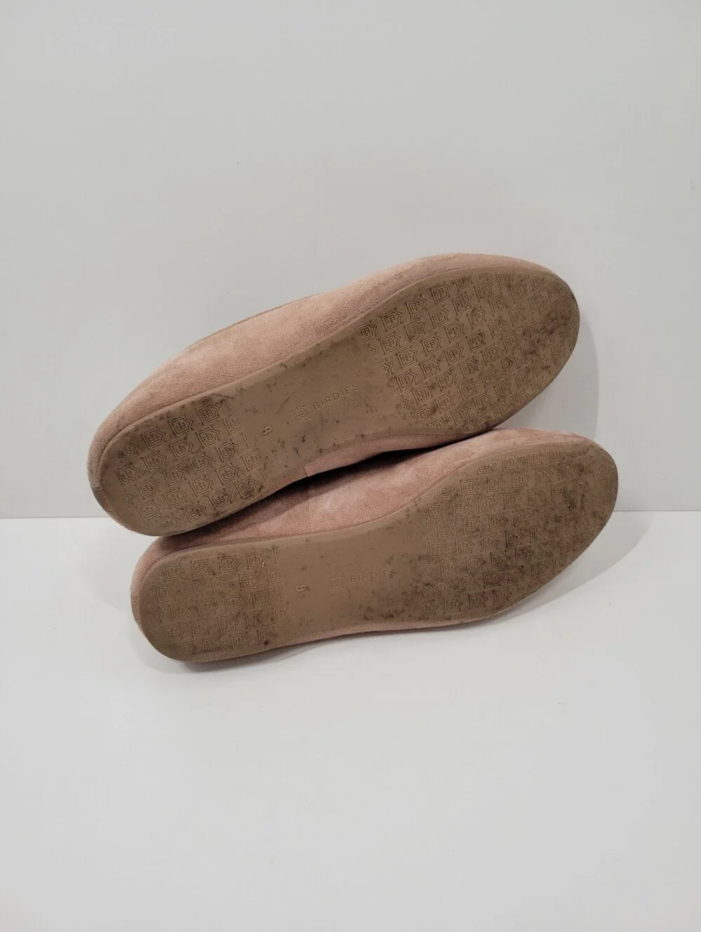 Birdies The Starling Beige Velvet Flats Smoking Slipper Loafer Shoe Women Size 8